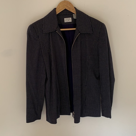 LOFT Check Pattern Jacket - Picture 2 of 4
